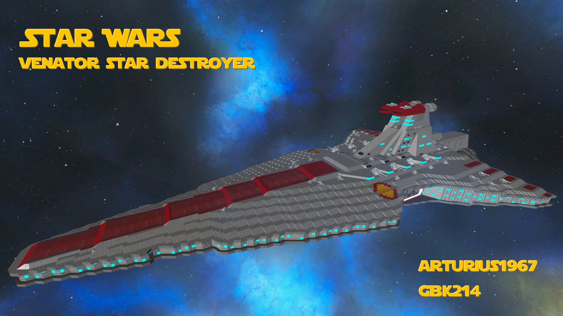 Star Wars Venator Class Destroyer And Its Support Vessels